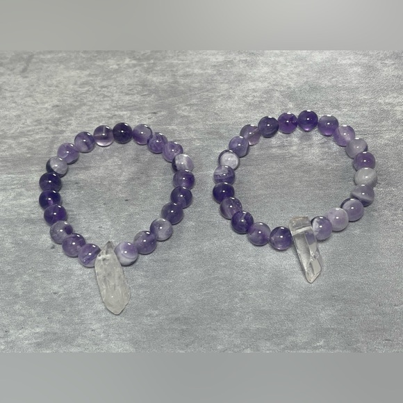 Amethyst with clear quartz - Picture 2 of 3